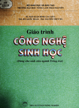Giáo Trình Công Nghệ Sinh Học