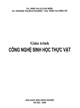 Giáo Trình Công Nghệ Sinh Học Thực Vật