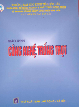 Giáo Trình Công Nghệ Trồng Trọt