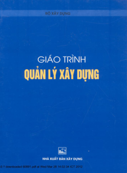 Giáo Trình Quản Lý Xây Dựng