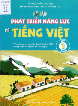 Học Liệu Số Bài Tập Phát Triển Năng Lực Môn Tiếng Việt Lớp 1 Tập 1