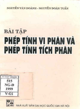 Học Liệu Số Bài Tập Phép Tính Vi Phân Và Phép Tính Tích Phân