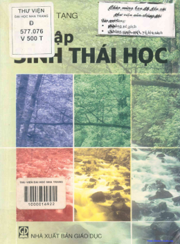 Học Liệu Số Bài Tập Sinh Thái Học