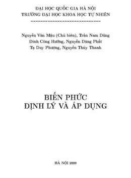 Học Liệu Số Biến Phức Định Lý Và Áp Dụng