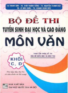 Học Liệu Số Bộ Đề Thi Tuyển Sinh Đại Học Và Cao Đẳng Môn Văn