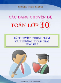 Học Liệu Số Các Dạng Chuyên Đề Toán Lớp 10