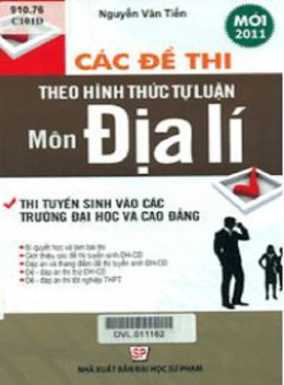 Học Liệu Số Các Đề Thi Theo Hình Thức Tự Luận Môn Địa Lý