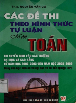Học Liệu Số Các Đề Thi Theo Hình Thức Tự Luận Môn Toán