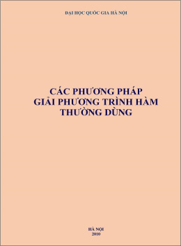 Học Liệu Số Các Phương Pháp Giải Phương Trình Hàm Thường Dùng