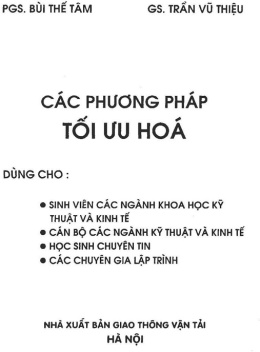 Học Liệu Số Các Phương Pháp Tối Ưu Hóa