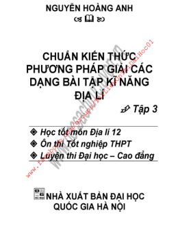 Học Liệu Số Chuẩn Kiến Thức Và Phương Pháp Giải Các Dạng Bài Tập Kĩ Năng Địa Lý Tập 3