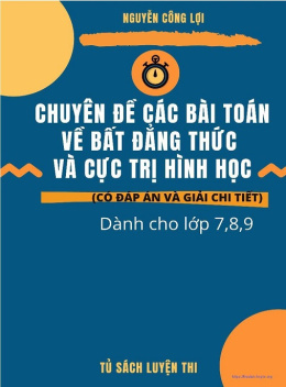 Học Liệu Số Chuyên Đề Các Bài Toán Về Bất Đẳng Thức Và Cực Trị Hình Học