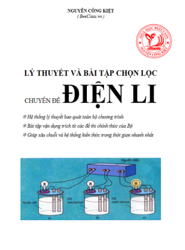 Sách Lý Thuyết Và Bài Tập Chọn Lọc Chuyên Đề Điện Lý