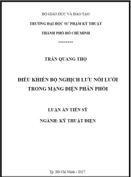 Luận Án – Điều Khiển Bộ Nghịch Lưu Nối Lưới Trong Mạng Điện Phân Phối