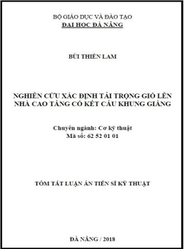Luận Án Tiến Sĩ Kỹ Thuật – Nghiên Cứu Xác Định Tải Trọng Gió Lên Nhà Cao Tầng Có Kết Cấu Khung Giằng