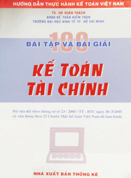 100 Bài Tập Và Bài Giải Kế Toán Tài Chính