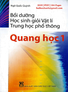 Bồi Dưỡng Học Sinh Giỏi Vật Lý Trung Học Phổ Thông – Quang Học 1
