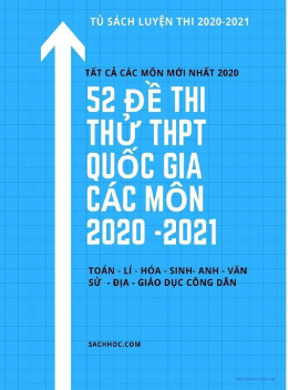 51 Đề Thi Thử THPT Quốc Gia Các Môn (2020-2021)