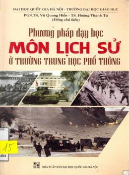 Phương Pháp Dạy Môn Lịch Sử Ở Trường Trung Học Phổ Thông